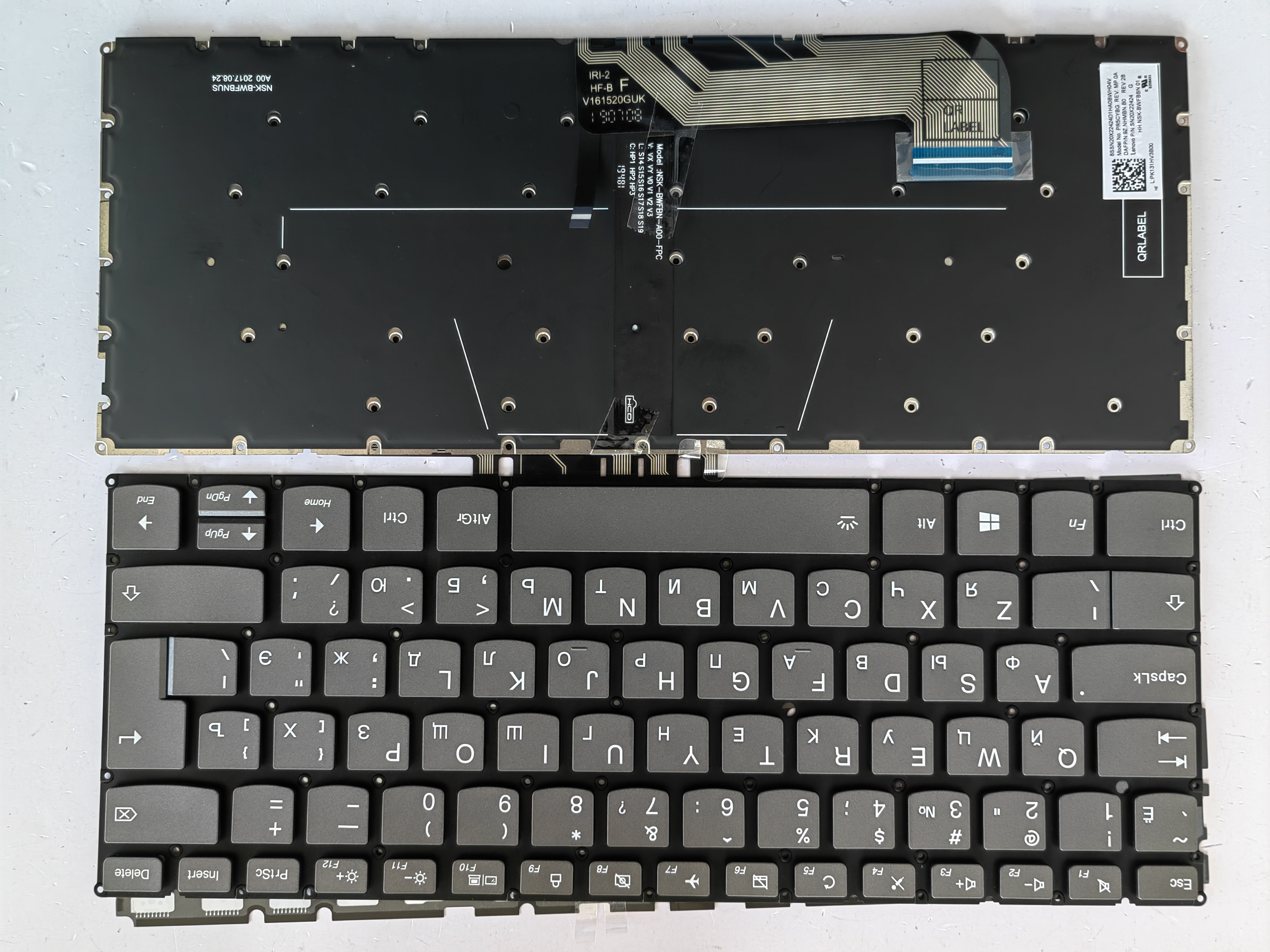 Picture of New Replacement Laptop Keyboard For LENOVO YOGAS730-13 Enter Grey Backlit (OEM) RU Layout